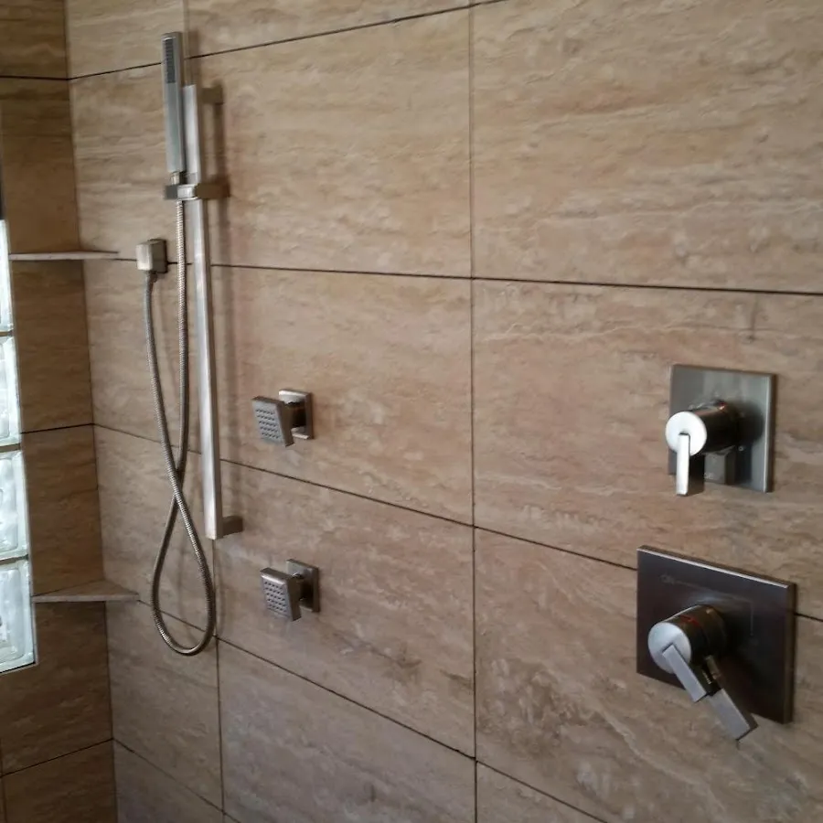 Shower fixture installation for Water Heater Replacement in Greenville